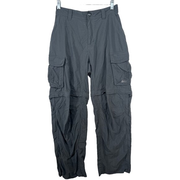 REI Other - REI Mens Hiking Pants Sz 30L Long Tall Gray Convertible Nylon Outdoorsy GorpCore